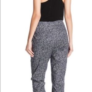 Nic + Zoe Printed Straight Leg Pants Blk/Wt Sz 10